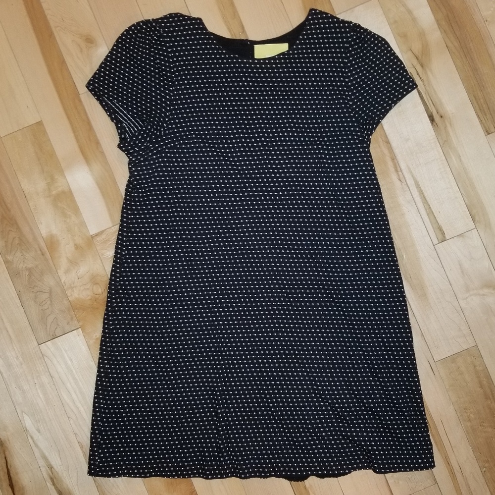 👗Maeve Anthro black and white polka dot dress